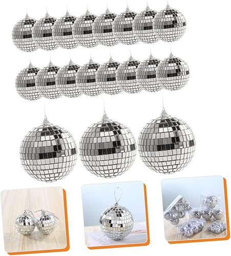 Miniatura 4 de Gadpiparty 24 piezas de espejo de árbol de Navidad, decoraciones de Navidad, adornos de Navidad reflectantes para árbol