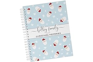 Christmas Album & Memory Book - Hard Cover Christmas Card Photo Book & Journal
