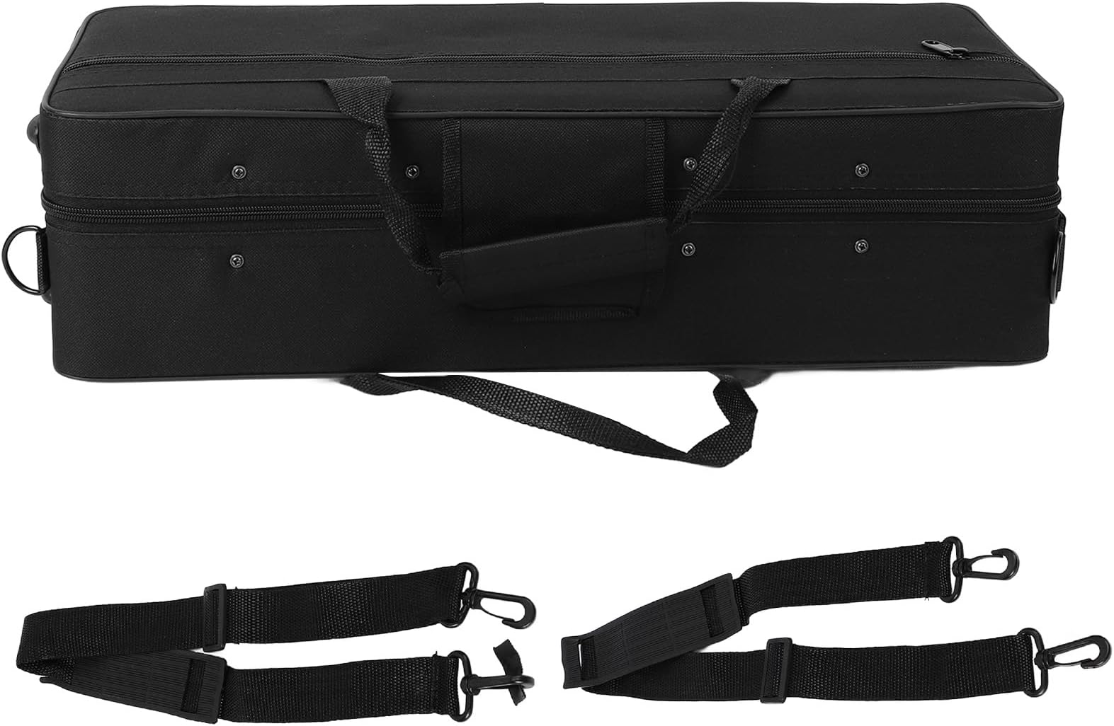 LiebeWH Trumpet Case with Multiple Compartments Oxford Cloth Suitcase Gig Bag Storage Box Adjustable Straps for Instrument Accessories