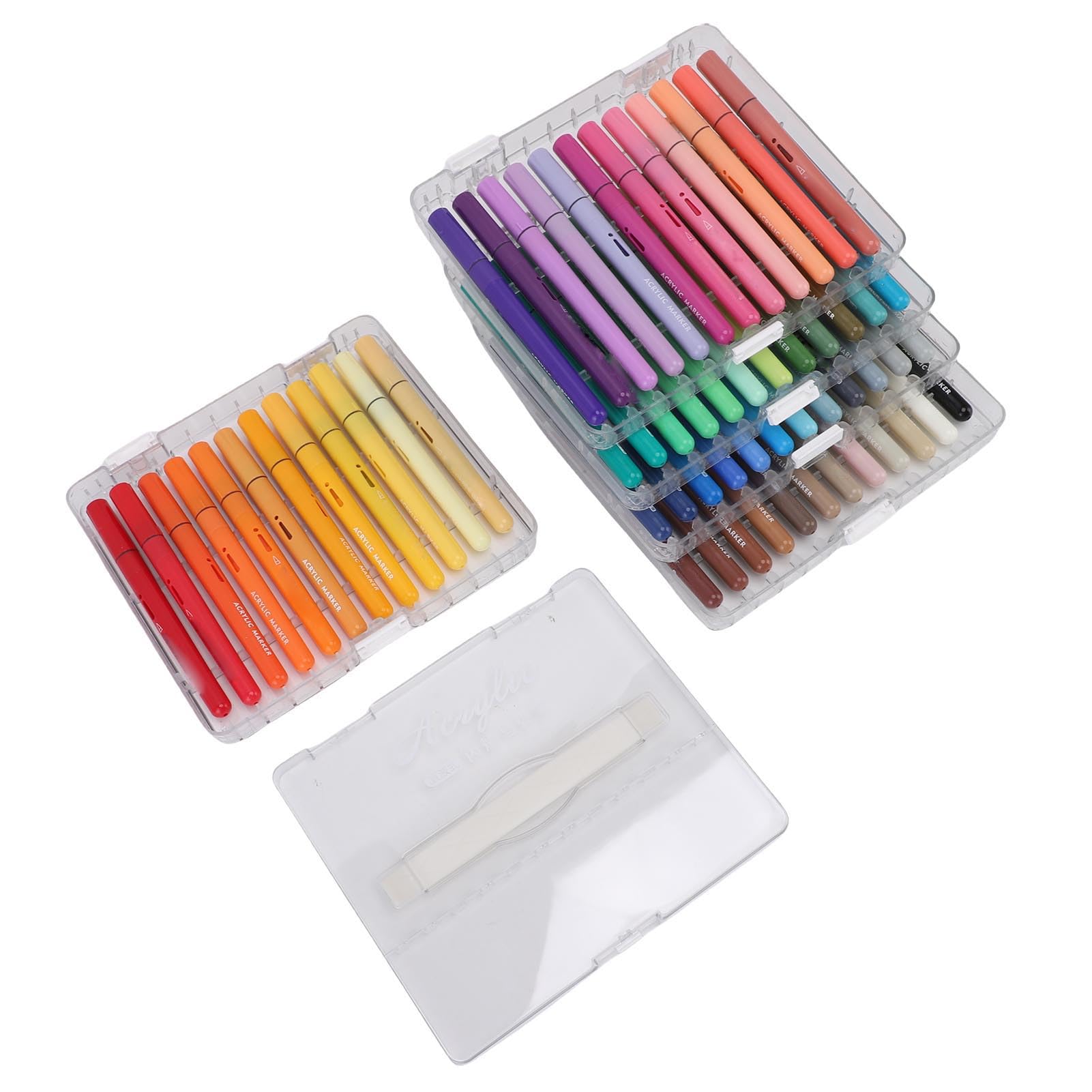SIXRUN 60 Set di Vernici Acriliche a Colori, Set d'arte Versatile per Pittura Rocciosa, Ceramica, Vetro, Legno e Tessuto