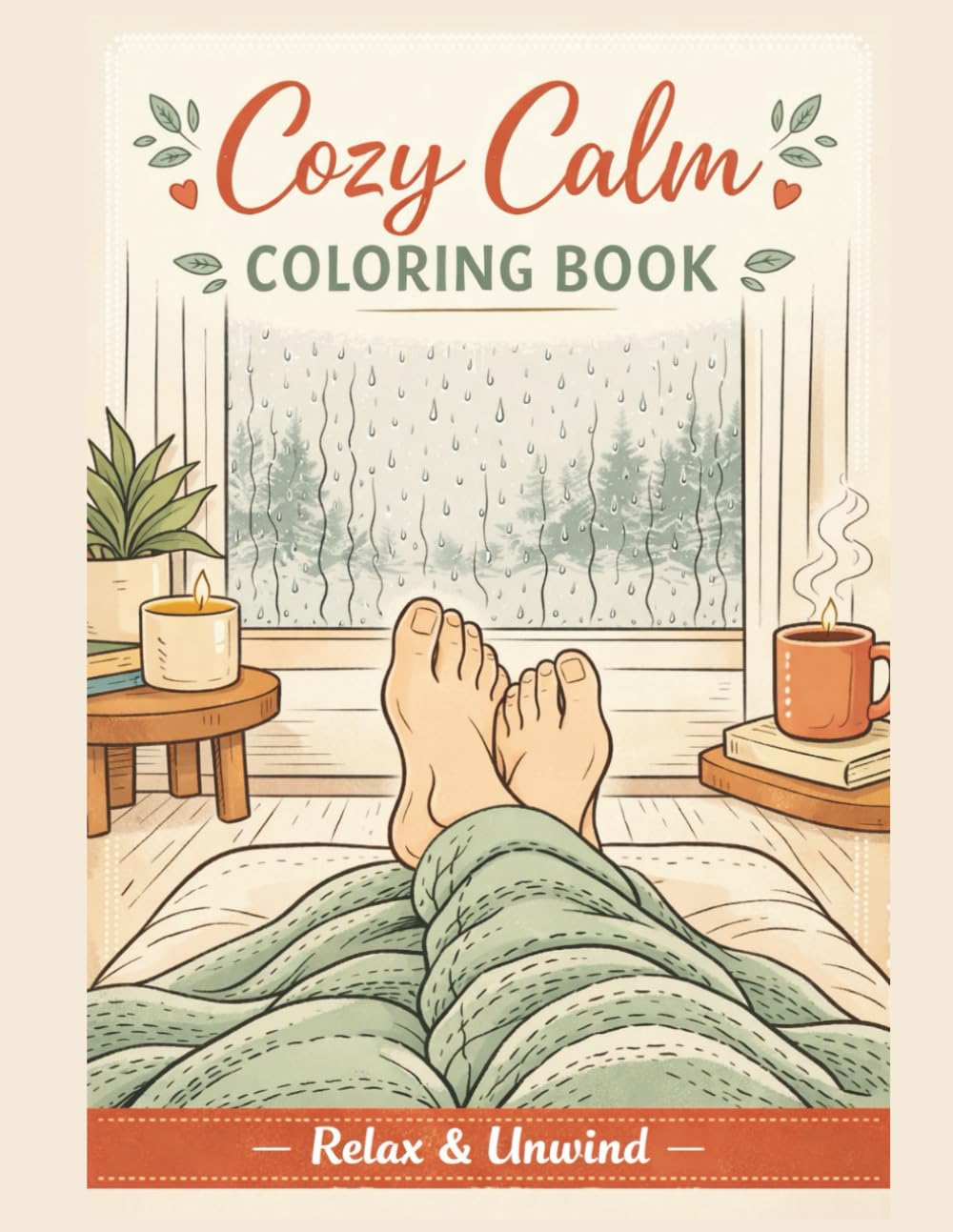 Cozy Calm Coloring Book: A Cozy Stress Relief Coloring Book for Adults