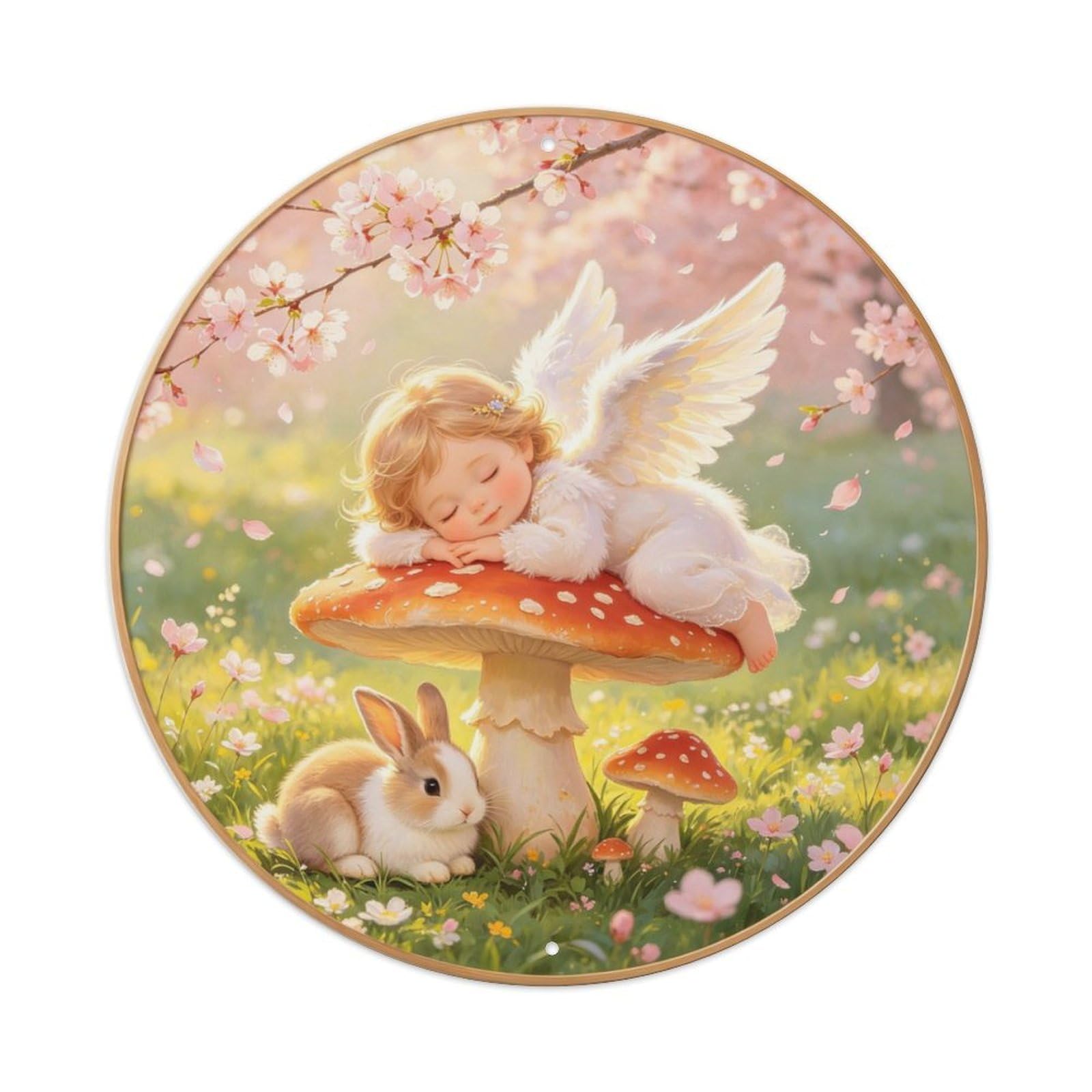 Little Angel And Friend Metal Tin Sign Plaque