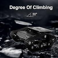 Vista 7 de Kit de chasis de coche robot inteligente, chasis de tanque grande de aleación de aluminio, con motores de 2WD para Arduino/Raspberry Pi DIY RC