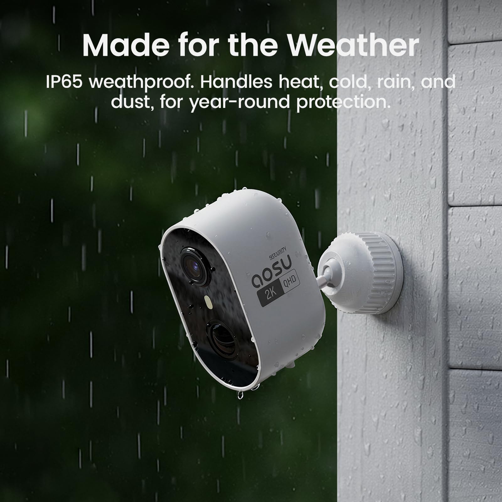 aosu Wireless Indoor/Outdoor Security Camera Kit with aosuBase Local Storage, 2K with 6X Zoom, 4-View Live, Cross-Camera Person Timeline, PIR + AI Human Detection, Color Night Vision, 4-Cam-Kit — view 9