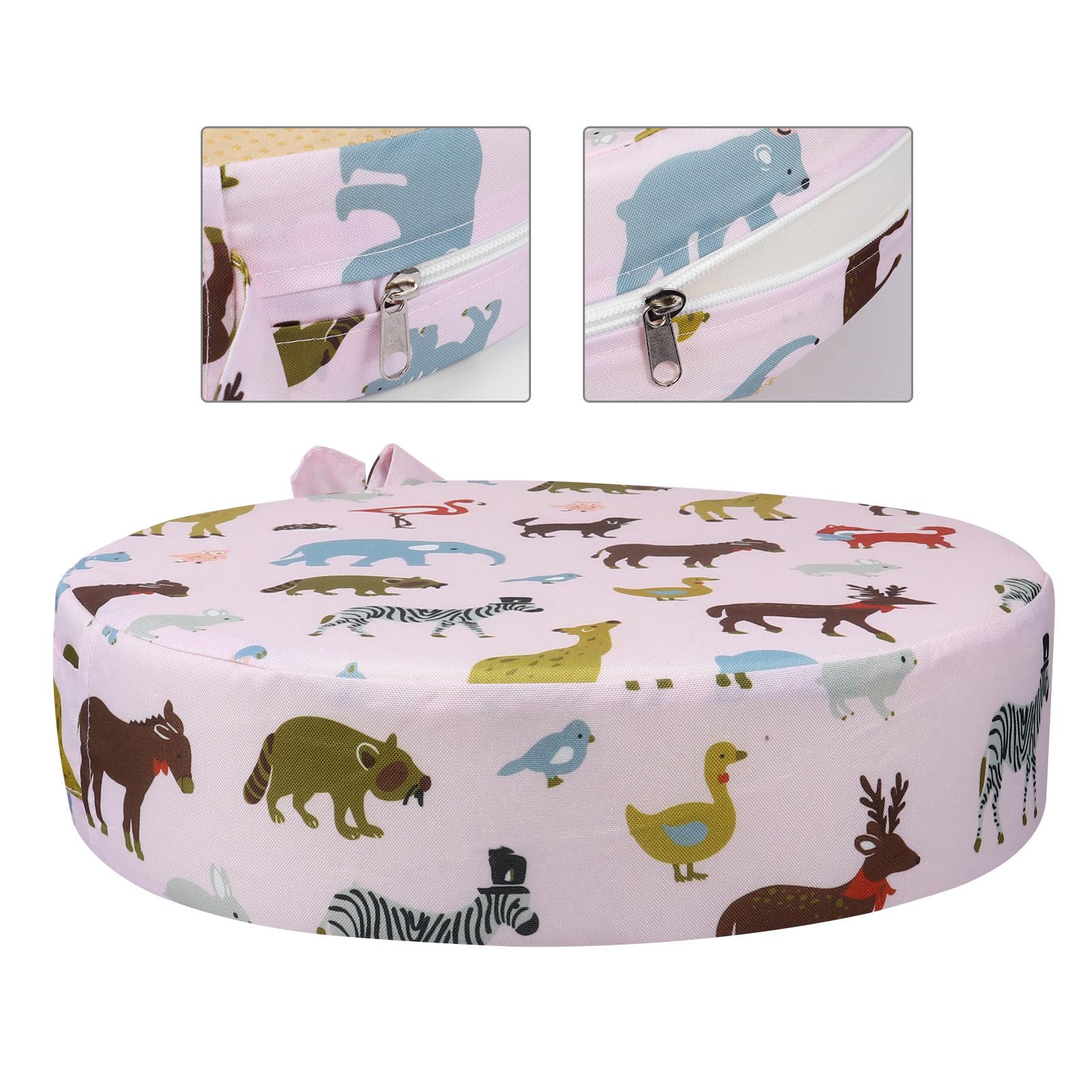 Totority Cojín Elevador para Silla de Niño Rosa Material de Algodón y Espuma, Antideslizante y Fácil de Limpiar, Adecuado para Comedor y Muebles Infantiles