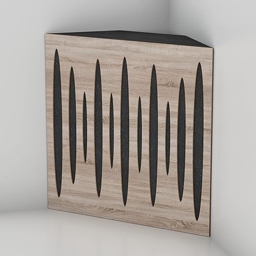 Miniatura 2 de Paquete de 2 trampas para bajos de esquina difusa de absorción de sonido Pulso  19.7 x 19.7 x 4 pulgadas  Absorción - Difusión - Reflexión  Madera