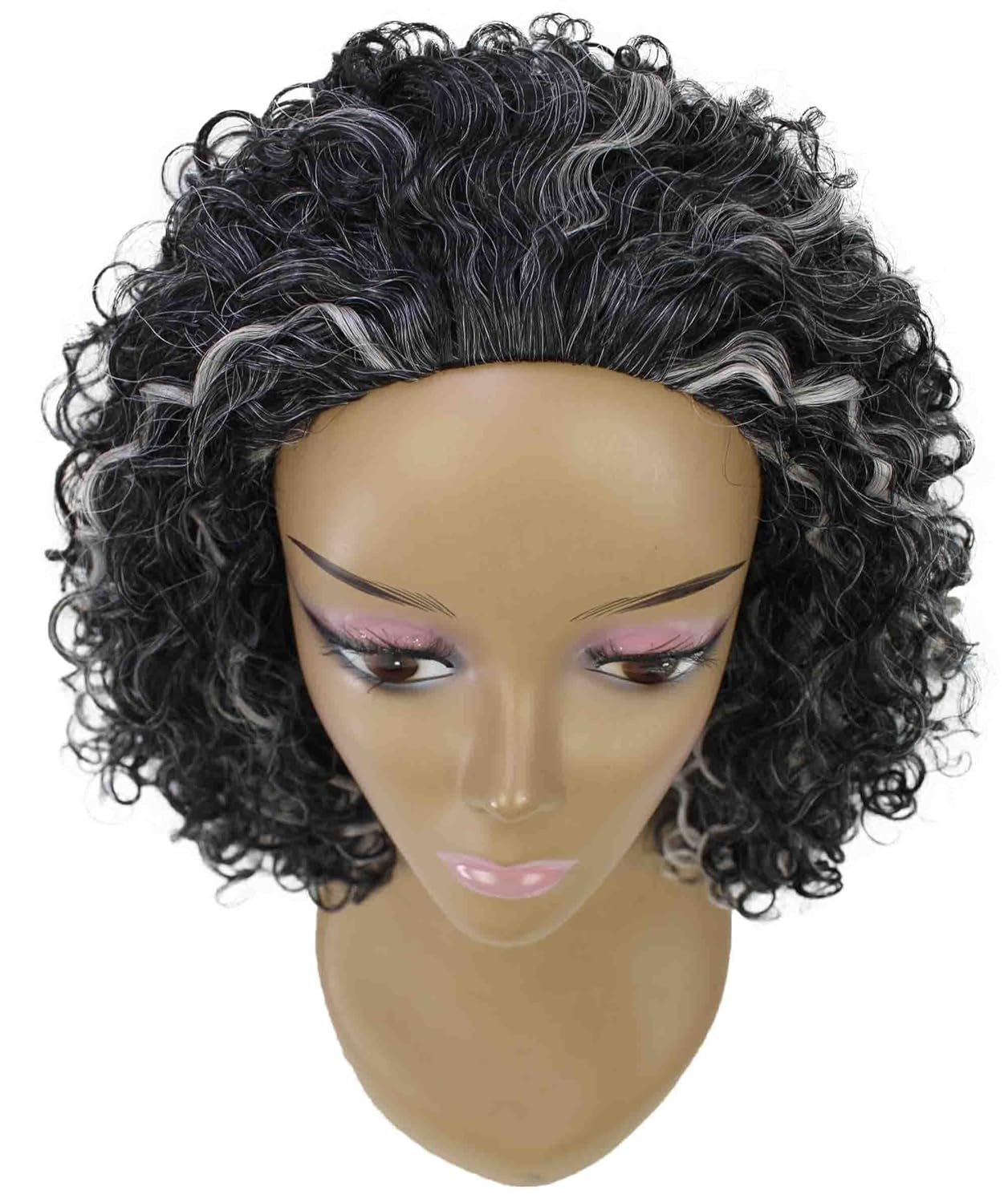 LUXLUXE Tatiana Curly Body Waves 15 in Long Half Wig Half Cap Wig, Mix Human Hair and Synthetic Fibers, Multiple Shades of Natural & Blended Colors