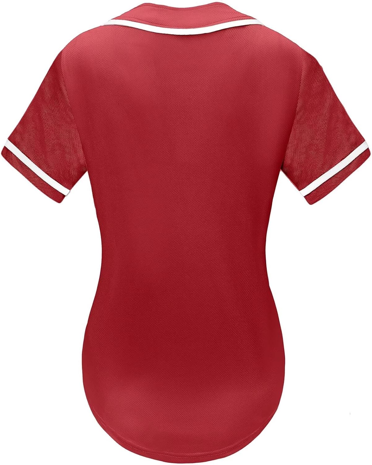 babyhealthy Womens Baseball Jersey Button Down Plain Tshirts Hip Hop Softball Sports Active Tee - Image 3