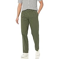 Amazon Essentials Pantaloni chino plissettati dal taglio classico e resistenti alle