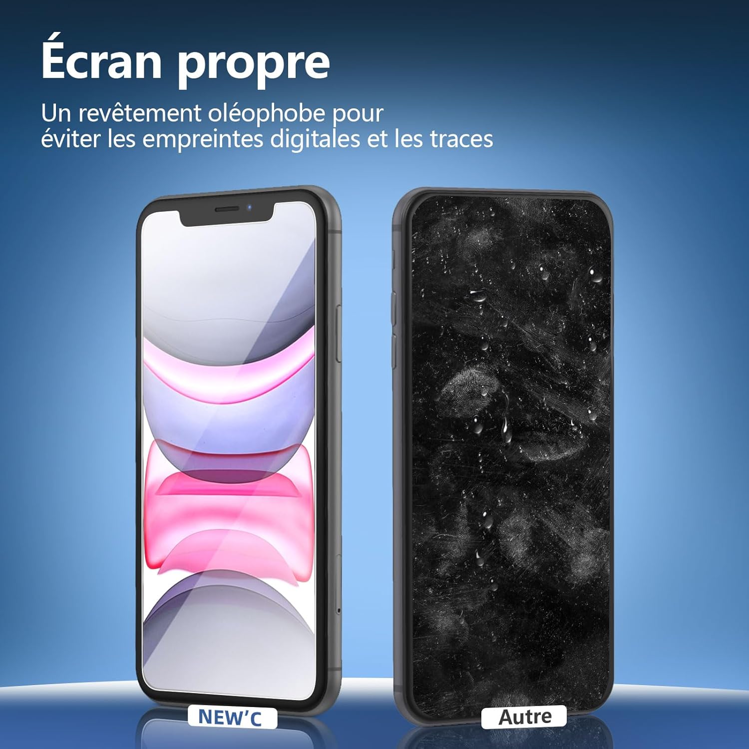 NEW'C 3 Pack Designed for iPhone 11 and iPhone XR Screen Protector (6.1"), Enhanced Tempered Glass Protection, Case Friendly Scratch Resistant,Bubble-Free, Ultra Resistant - Image 8