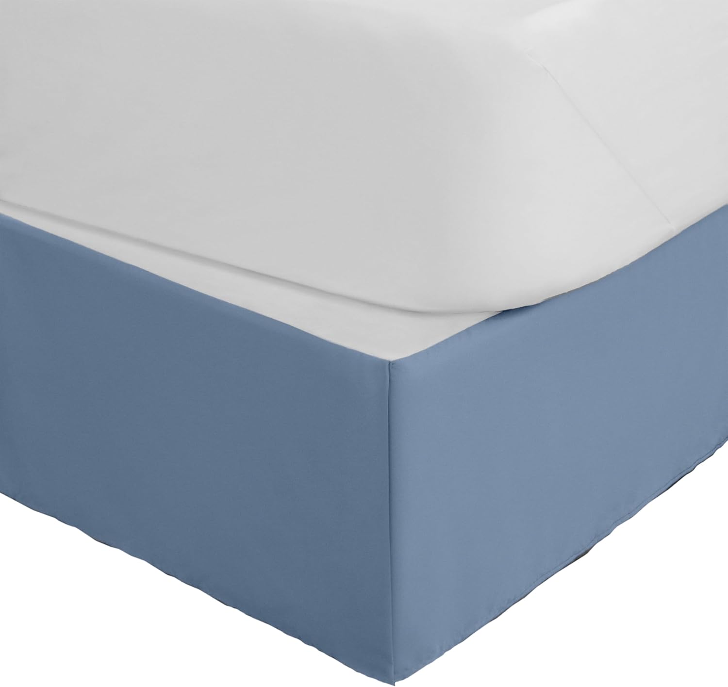 Martex Queen Size 15” Bed Skirt – Pleated Bed Skirt – Easy Fit Bed Skirts – Microfiber Bed Skirt – 15 Inch Drop – Hotel Quality Bedskirt – Blue