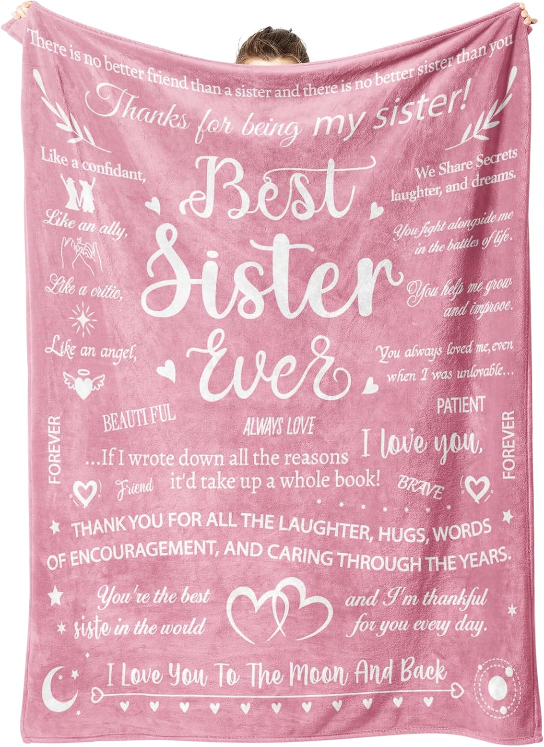 musaecoin Sister Birthday Gifts, Flannel Blanket Gifts for Sister
