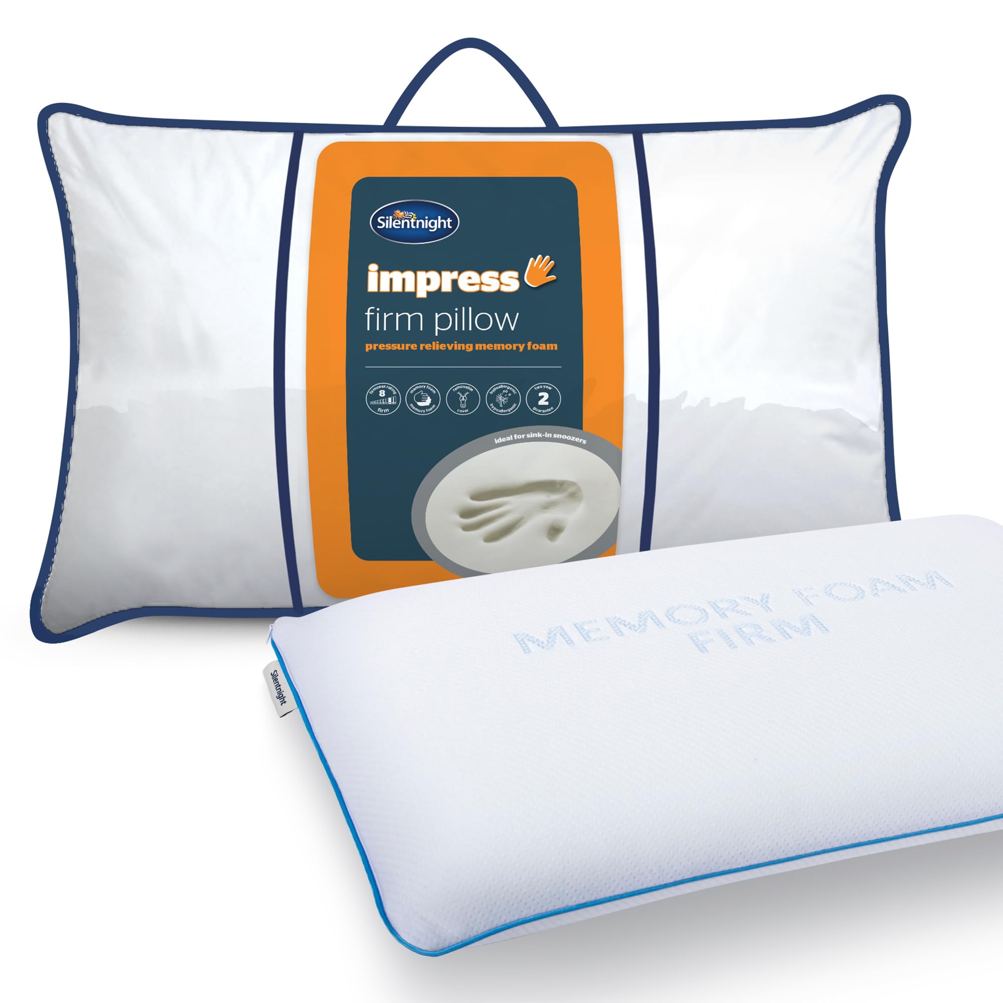 Silentnight Memory Foam Pillow – Orthopedic Pillow for Shoulder and Neck Pain Relief and...