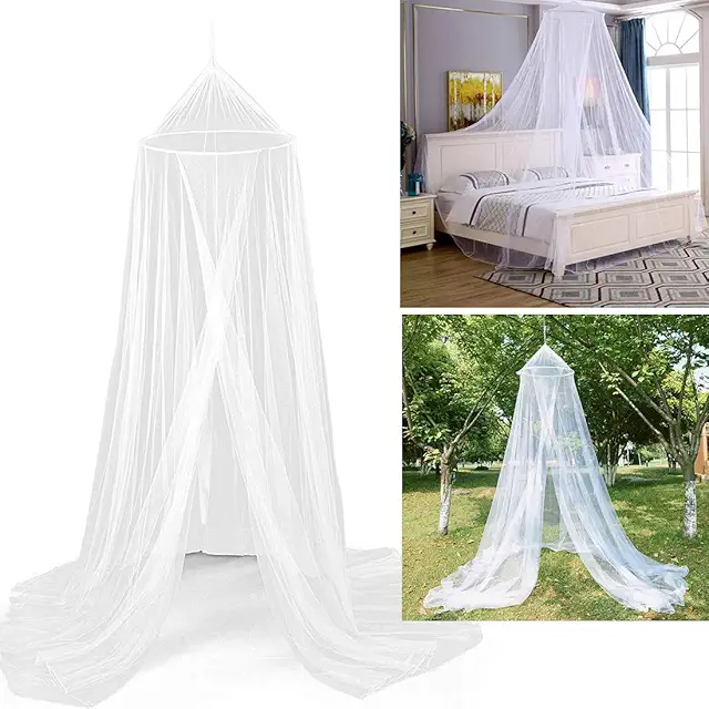 Canopy Mosquitera Universal - Red Cama Blanca con Diseño Cúpula para Protección Insectos