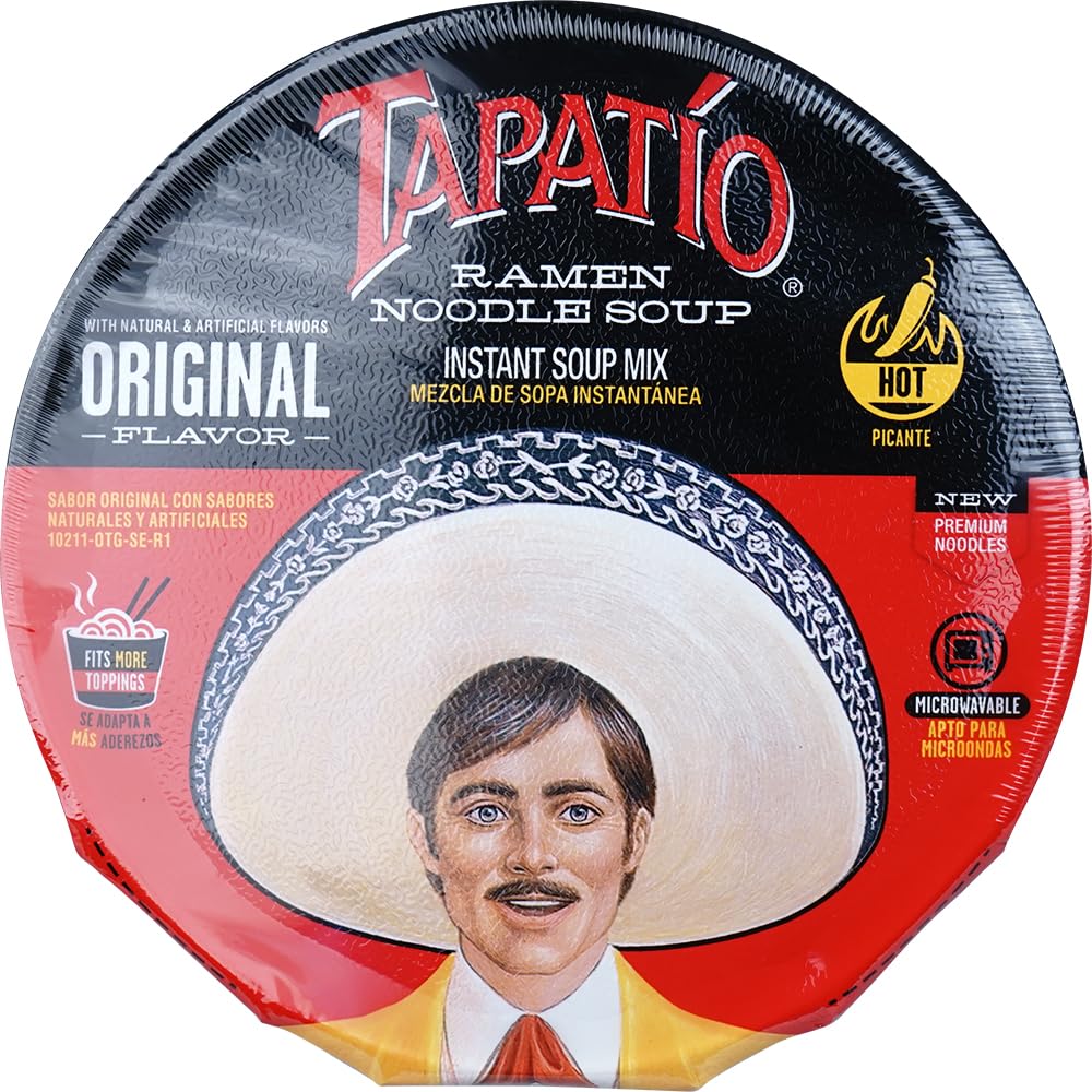 Tapatio Ramen Noodle Soup Big Bowl 105g, Original (Bulk Case of 6)