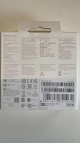 Miniatura 9 de Xiaomi Redmi Buds 4 Lite TWS Auriculares inalámbricos, Bluetooth 5.3 de baja latencia con cancelación de ruido de llamada AI, IP54 impermeable,