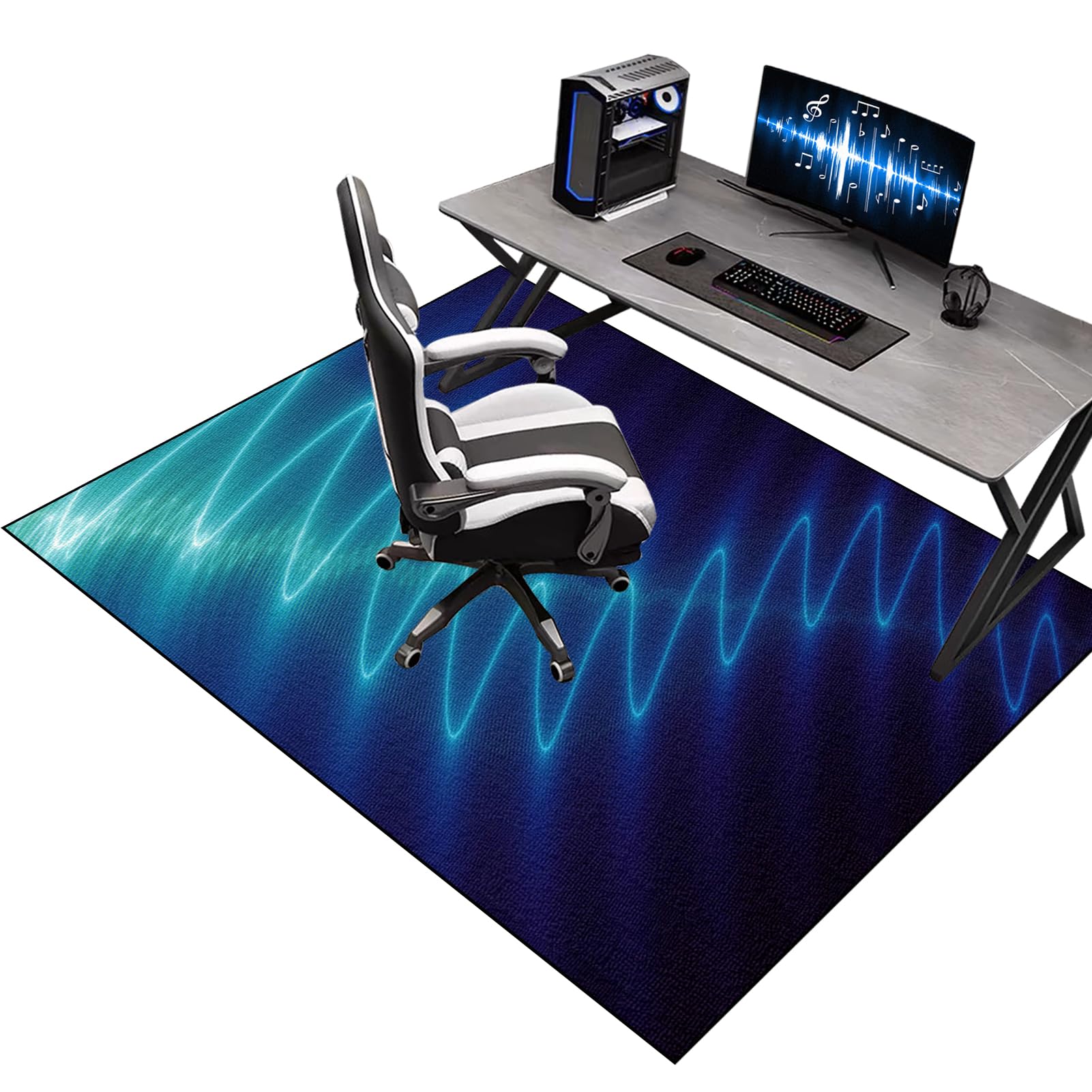 Kqiejuy Colorb0066 Heavy Duty Office Gaming Chair Mats For Carpeted And Hardwood Floor, Office Chair Mat For Carpet, Floor Protectors For Rolling Chairs, Desk Chair Mat For Carpeted Floors, Protector Rug 200 X 240 Cm