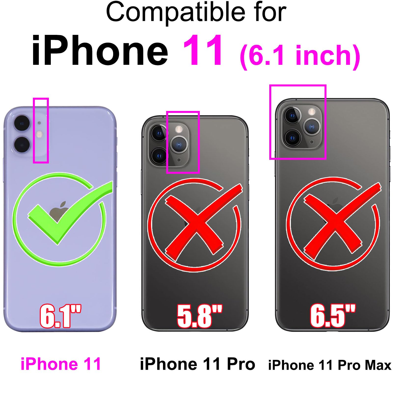 Cover Pelle Per IPhone 11 Con Portafoglio E Supporto – Flip Case Con Slot Per Carte E Chiusura Magnetica, Aurora - 3