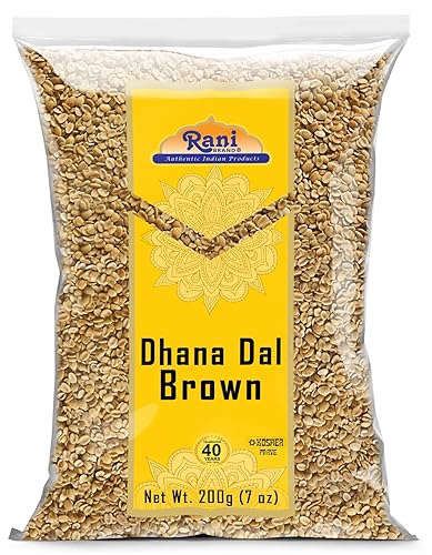 Rani Dhana Dal (semillas de cilantro tostado) marrón, 7 onzas (200 gm) ~ Todo natural | Vegano | Sin colores | Apto para gluten | Sin OMG | Origen