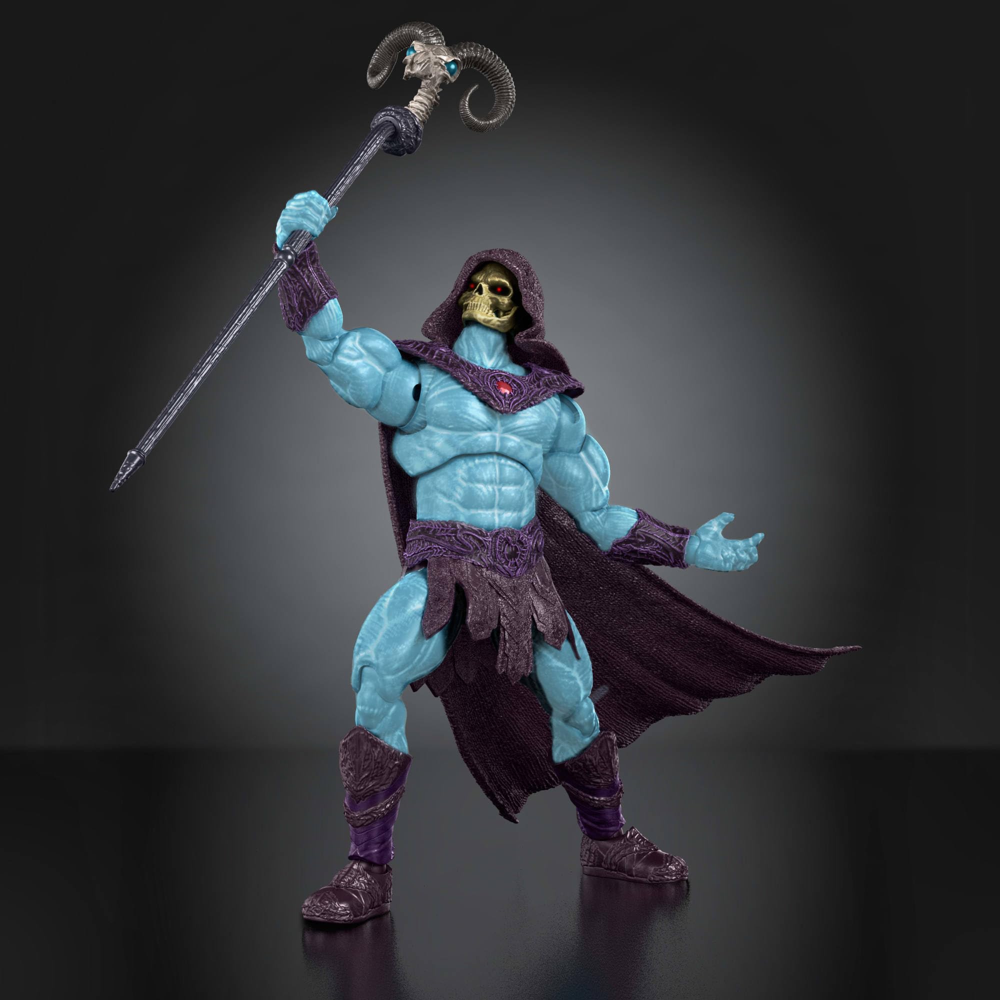 Masters of The Universe Chronicles Skeletor Figura del Villano de la película de 2026 a Escala 1:12, Aspecto Fiel al del Actor Jared Leto, articulaciones de Primera Calidad, Báculo Havoc, JKJ23