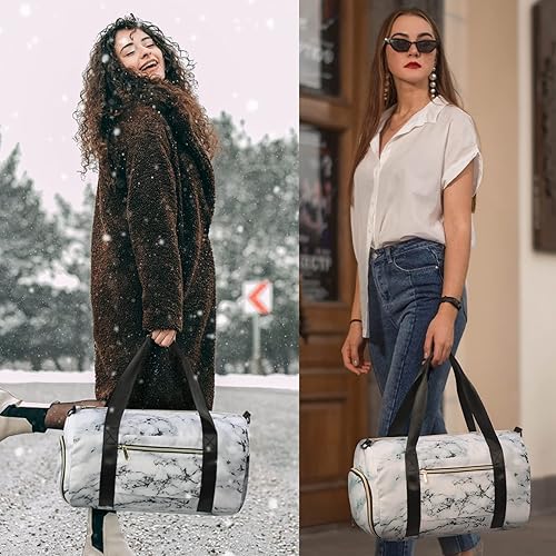 Miniatura 5 de Bolsa de gimnasio para mujer con compartimento para zapatos, impermeable, bolsa de lona deportiva para viajes, fin de semana, llevar en la playa,