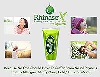 Vista 2 de Rhinase Gel nasal X Alivio de los síntomas de larga duración de la sequedad nasal por baja humedad y alergia Ideal para la sequedad de viaje