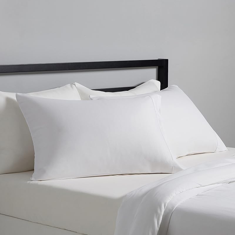 King Pillowcases Set of 2 - Lightweight, Super Soft Easy Care Microfiber, Bright White, 40" L x 20" W, Pillows Not Included