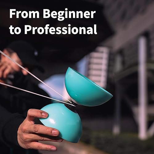 Miniatura 6 de Serie Falcon - Diábolo profesional de triple rodamiento para mayor equilibrio, giros largos, alto rendimiento para todos los trucos y niveles,