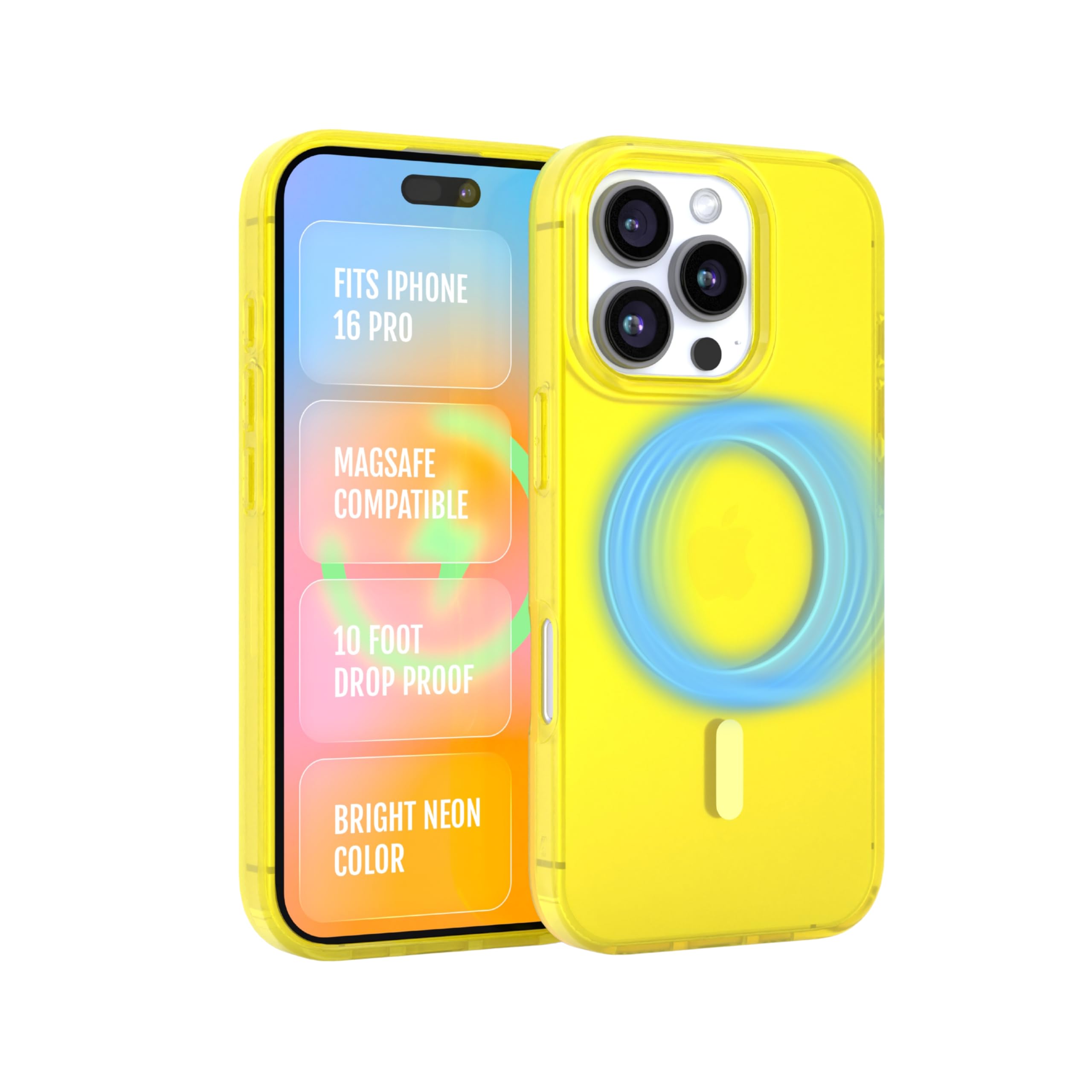 Amazon.com: FELONY CASE for iPhone 16 Pro - Neon Yellow Crystal