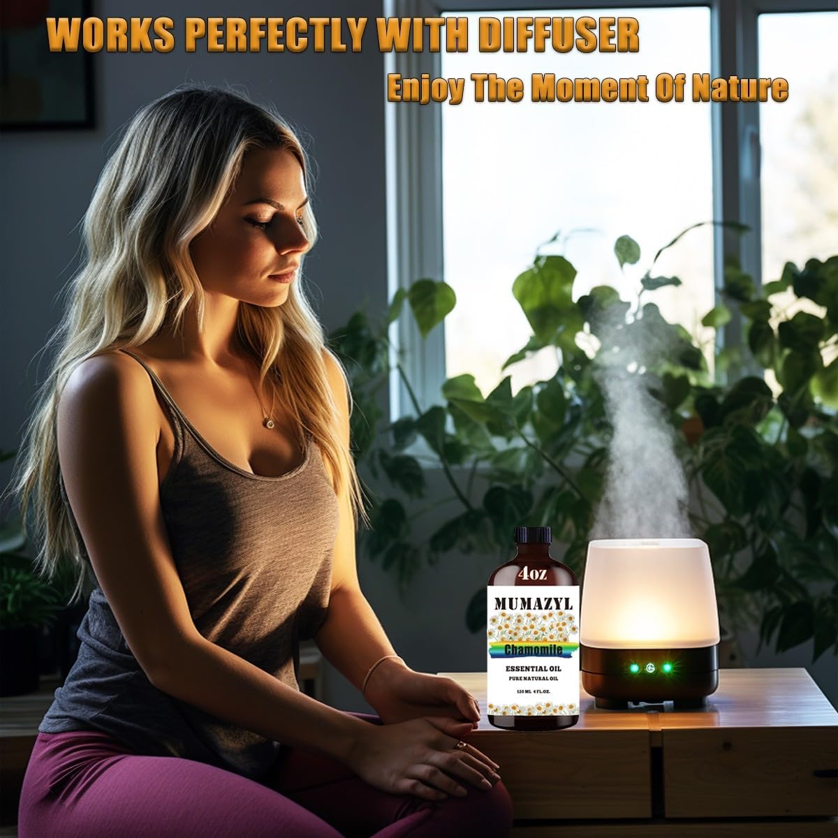 Chamomile Essential Oil, Chamomile Oil 4 Fl Oz 120ML for Diffuser Humidifier Yoga Cleaning DIY Candle Soap Making Essential Oils - Image 3