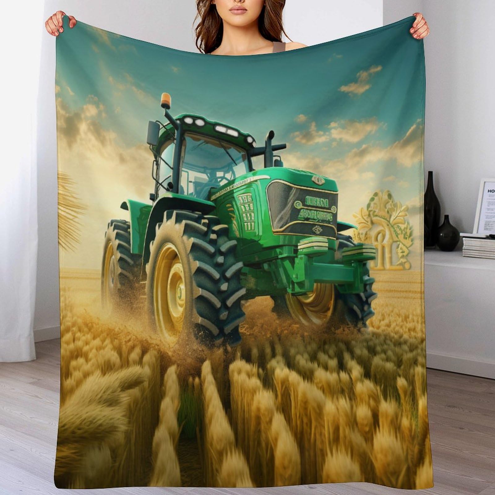 Manta para tractor suave de 130x180 cm textil multiusos cuatro estaciones para conductor