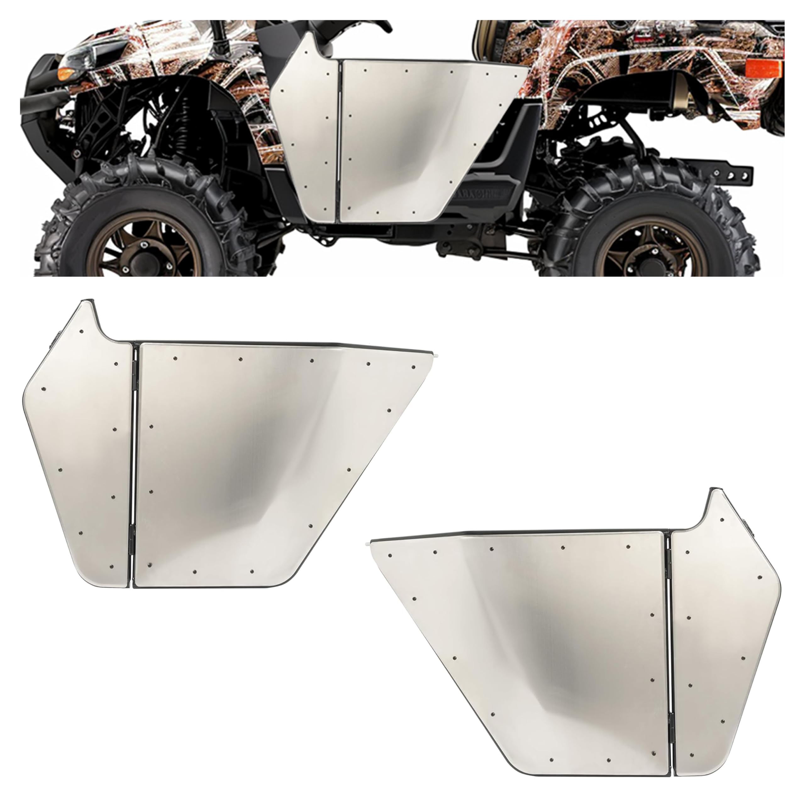 TEBEDI 2PCS Full Doors Compatible with 2007-2013 Yamaha Rhino 450