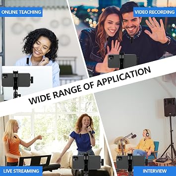 PEMOTech 2 Pack Wireless Lavalier Microphone for iPhone iPad with Charging Case, Plug-Play 6H Battery, Noise Cancellation, Wireless Lapel Mic for Video Recording Vlogging YouTube Interview