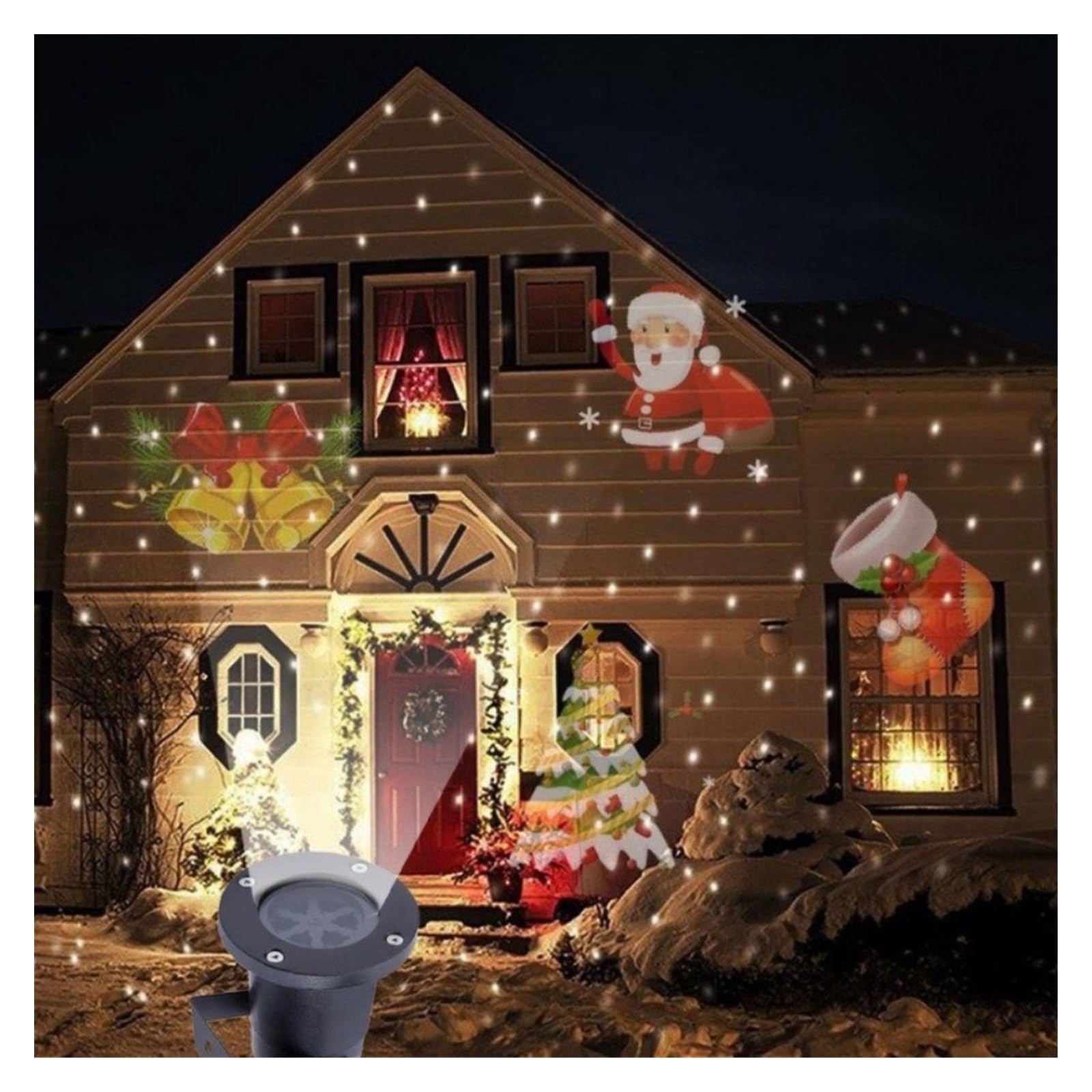 Projektor Światła Zewnętrzny, 12 wzorów lampa ora LED boże narodzenie owflake urodziny wesele LED Light Home Xmas Halloween Decor prezent Na Świąteczny Projektor Domowy Pokaz Świateł