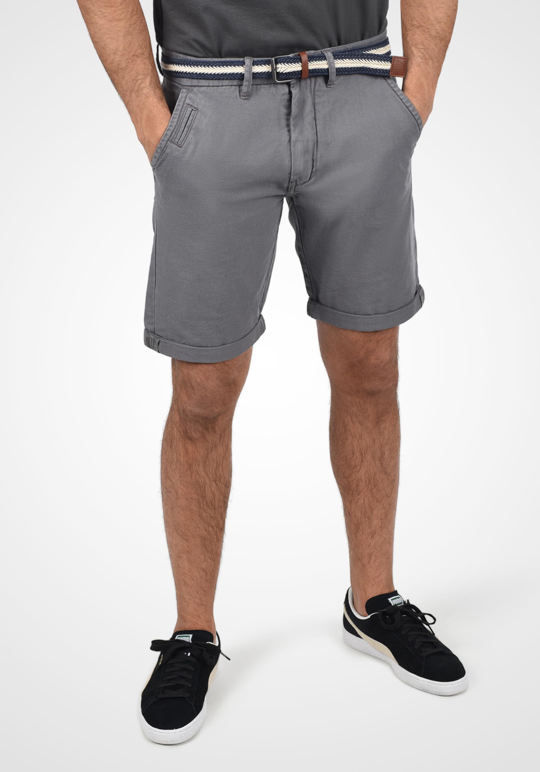 Indicode Mews Pantaloncini Chino Shorts Panno Corti da Uomo con Cintura in Cotone 100% Regular- Fit
