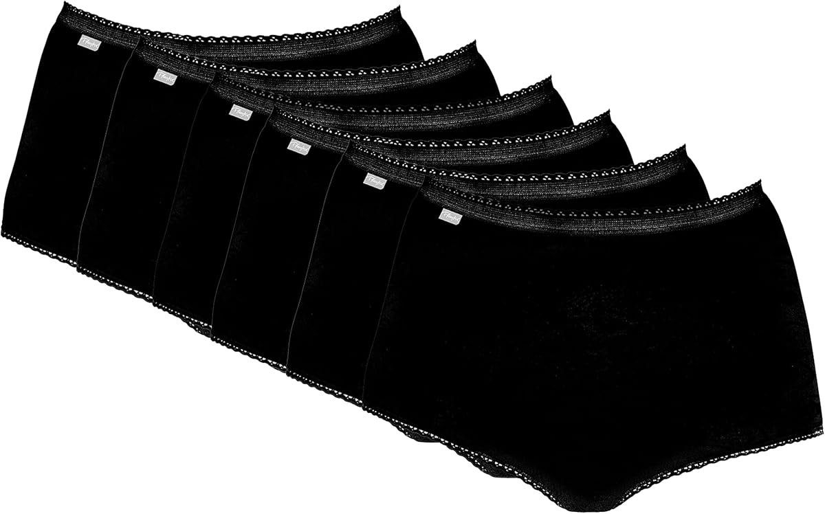 Pack de 6 braguitas elásticas de algodón Maxi Brief de Playtex y talla extra de lencería