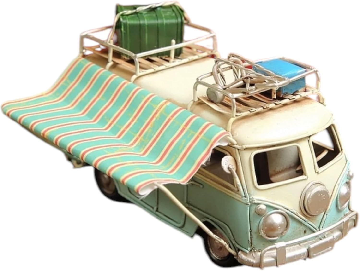 Retro Metal and PVC Miniature Cars, Handcrafted Home Decor for Living Room, Study, and More (40, Red Bus)
