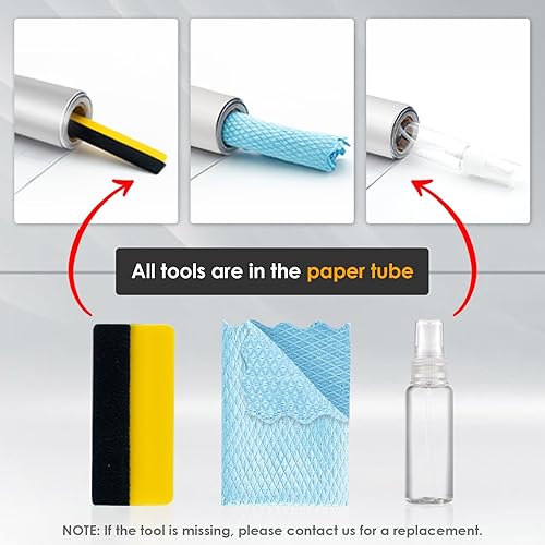 Miniatura 2 de Película de privacidad para ventana con herramientas de instalación, película de vidrio esmerilado para ventana, bloqueo de calor, adherencia