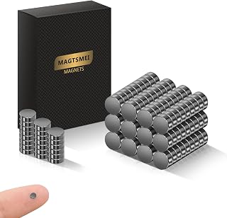MAGTSMEI Tiny Magnets, 3x1mm Mini Magnets Small Round Neodymium Magnets for Crafts, DIY, Photo, Refrigerator, Little Magnets for Miniatures Small Models,130Pcs Bright Black Magnets