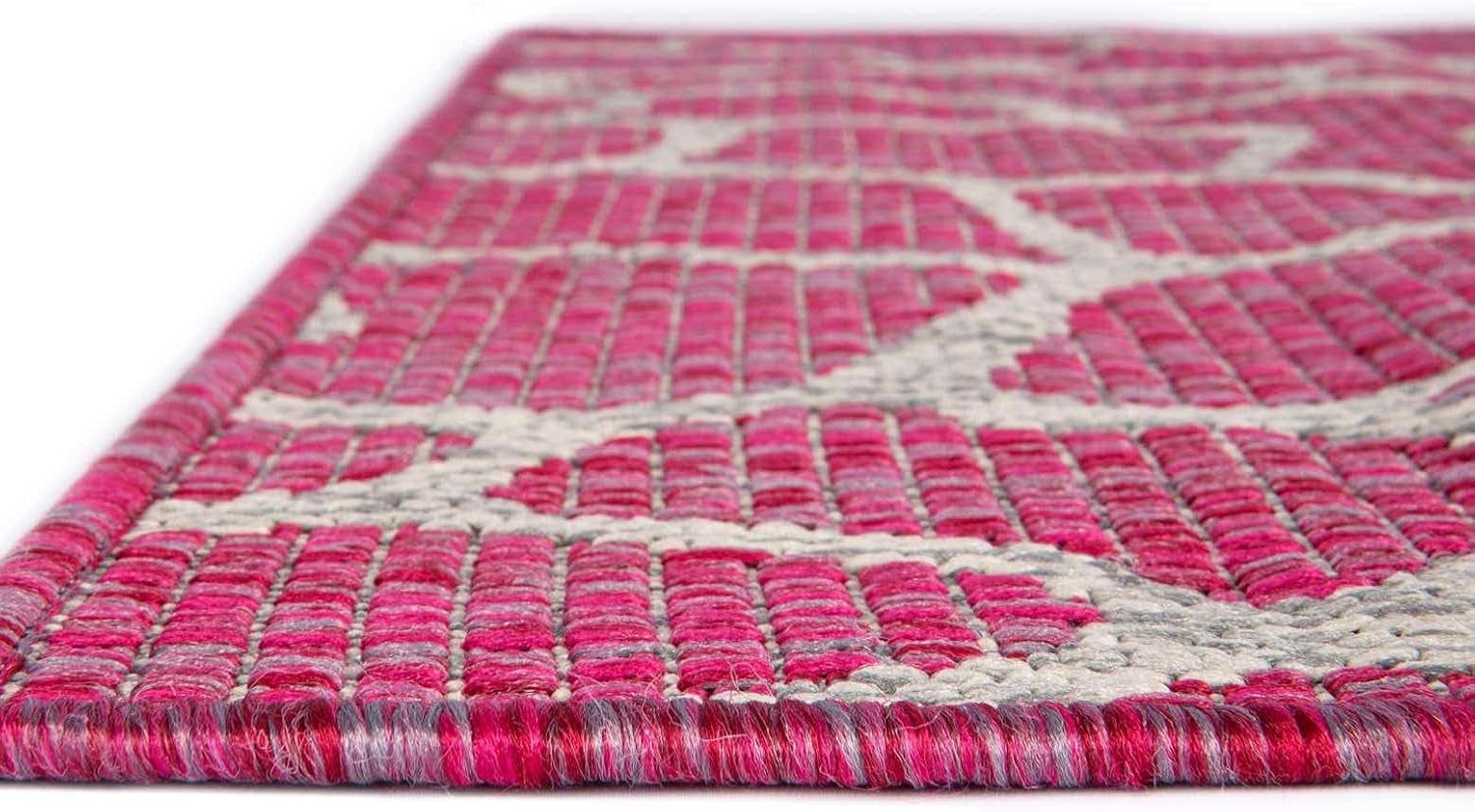 Unique Loom Outdoor Safari Collection Area Rug - Giraffe (2' x 3' Rectangle Magenta/Ivory)
