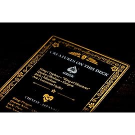 Mythical Creatures Playing Cards - Black, Silver & Gold Edition | Waterproof PVC | Greek, Norse, Egyptian, East Asian Designs | Custom Hand-Drawn Art