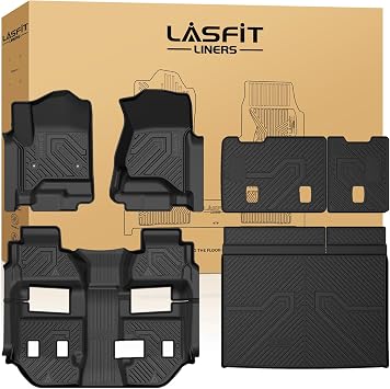 LASFIT Floor Mats & Cargo Liner for Chevy Suburban/GMC Yukon XL 2015-2020