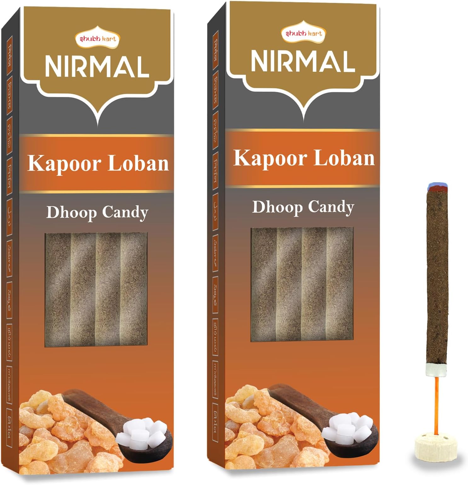 Nirmal Kapoor Loban Dhoop Candy 10N (Pack of 2) Natural Organic Dual Fragrance Dry Dhoop Stick for Pooja, Meditation, Festivals and Spiritual Events, Dhoop Batti for Puja (10N x 2)| Diwali