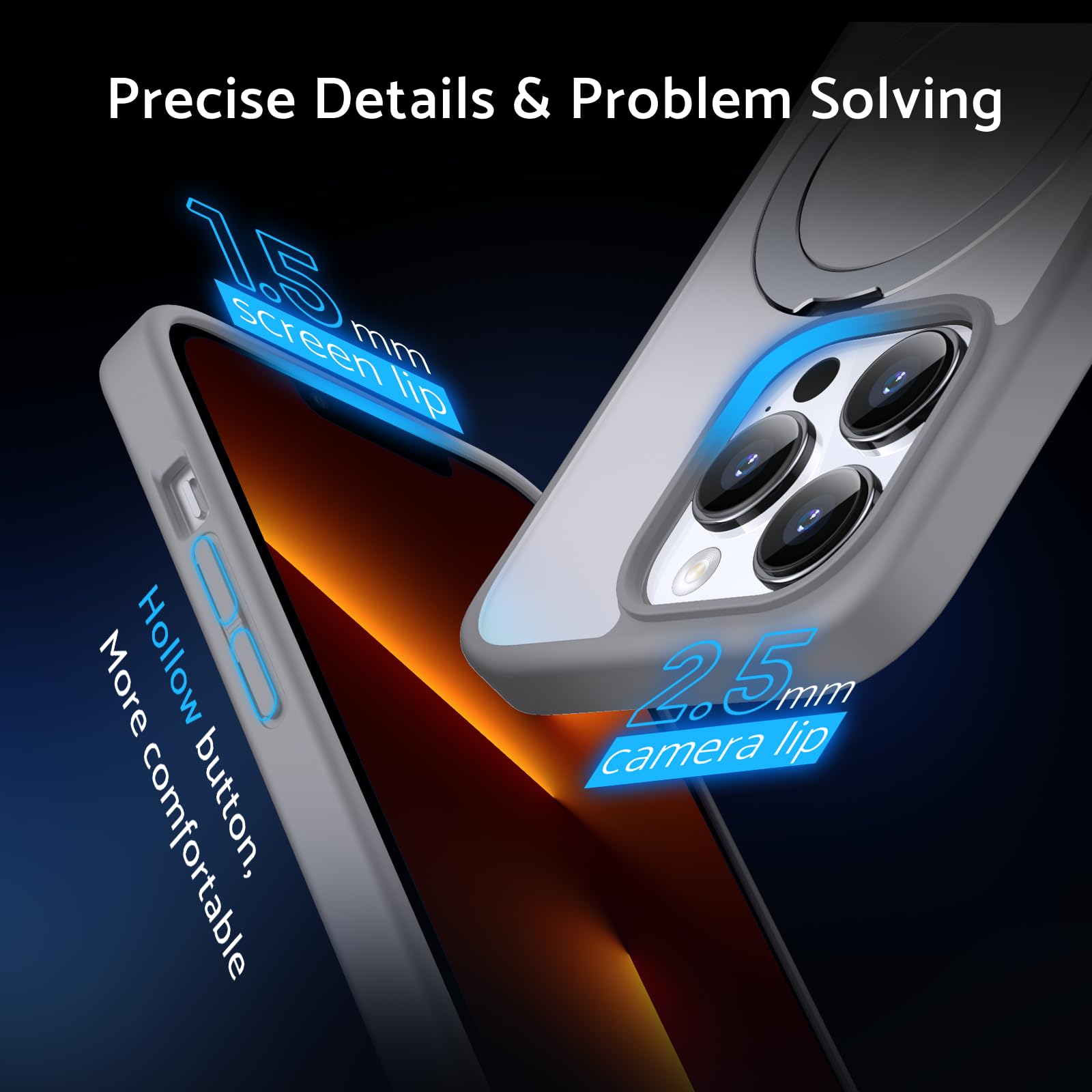 DASFOND Cover IPhone 13: Resistente E Con Anello Magnetico! (Oro Rosa) - 2