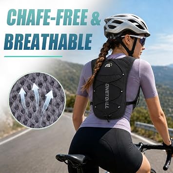 Running Vest Women with Water Bottle 500ml/Bladder 2L, 6L Reflective Hydration Backpack Mens, Lightweight 150g for Trailrunning Hiking Marathon