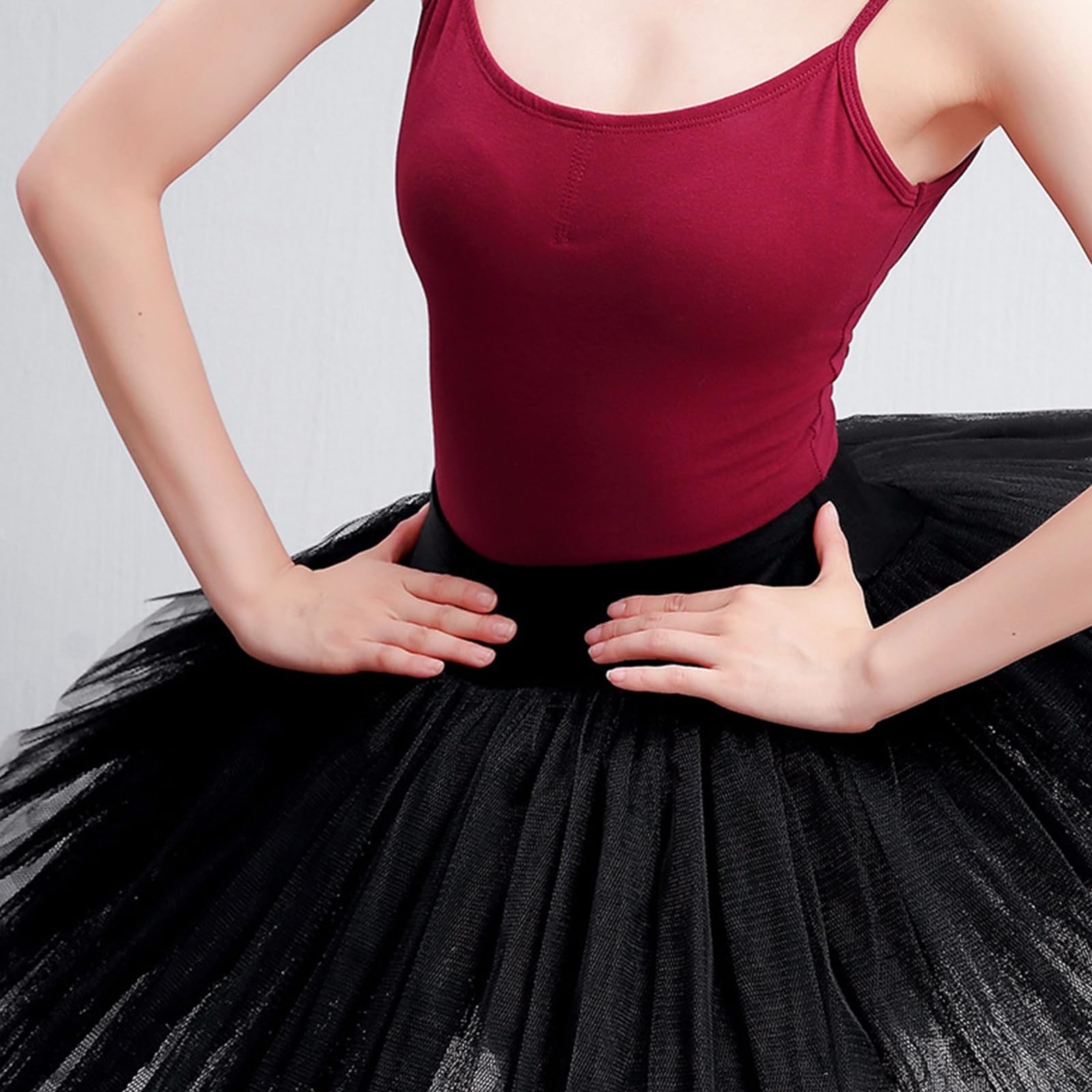 Falda tutú de tul con cintura elástica de 7 capas, falda de ballet para panqueques, bragas integradas para entusiastas del cosplay, falda tutú de panqueques, blanco, S