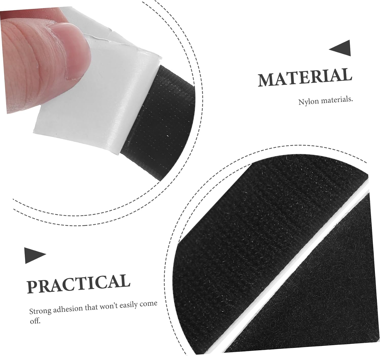 1set Self-Adhesive Hook and Tape for Carpets and Crafts Fixing Strips Easy to Install Heavy-Duty Adhesive for Home and Organization
