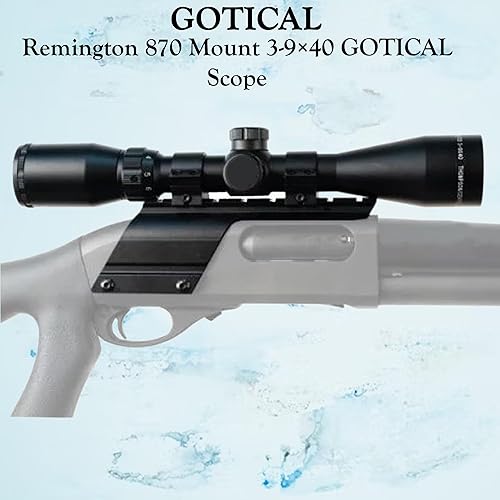 Miniatura 2 de Remington 870 Mount 3-9×40 GOTICAL Scope  Saddle Mount, Rings and a GOTICAL Compact 3-9×40 Scope for Your Remington 870 Shotgun in 12GA or 20 GA,