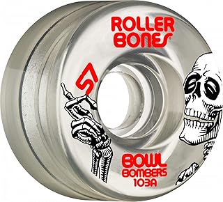 RollerBones Bowl Bombers 57mm 103A Clear Quad Wheels 8 pk