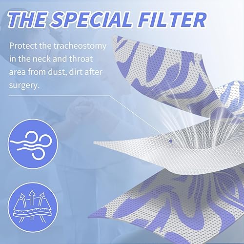 Miniatura 7 de Cubierta del estoma del cuello de la traqueotomía (patrones de línea abstracta, S-3 PCS)